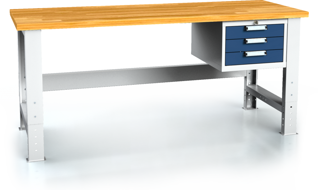 Pracovní stůl alcera UNI - deska - noha - noha - závěsný kontejner 700 - 1055 x 2000 x 700